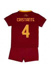AS Roma Bryan Cristante #4 Babytruitje Thuis tenue Kind 2022-23 Korte Mouw (+ Korte broeken)